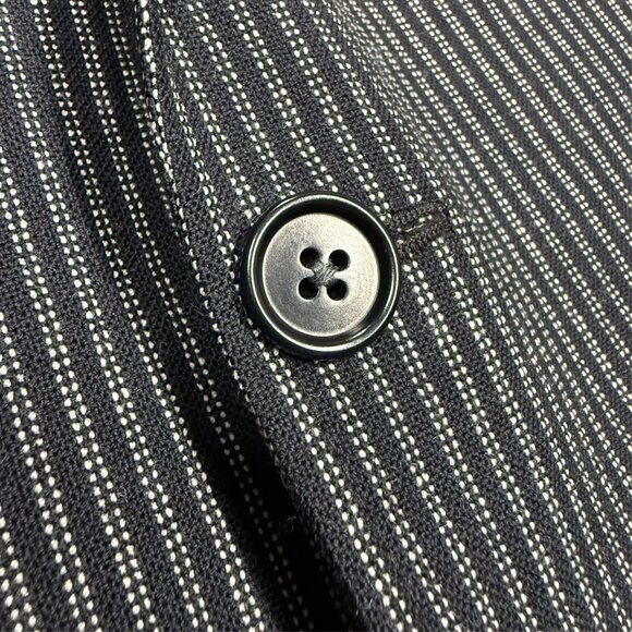 Coppley Striped Blazer Stretch Wool Sport Coat Made in Canada Black 44R - Picture 6 of 10